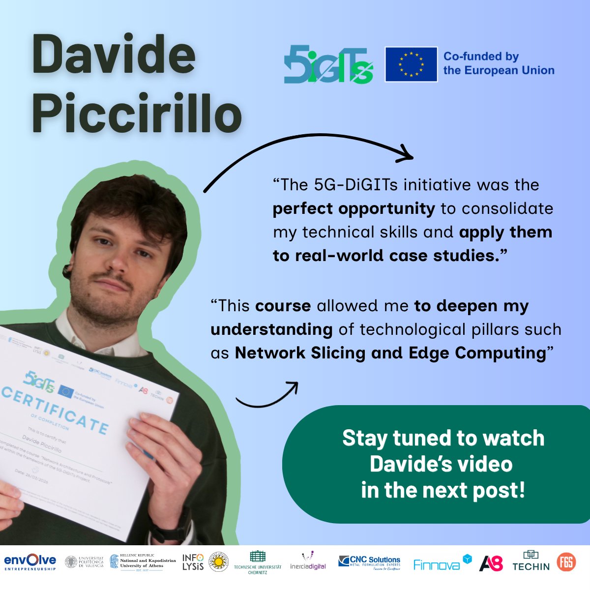 5gDigits's tweet photo. Sign up for the free 5G-DiGITs courses📜: https://t.co/IAZfd32Ols

#Erasmusplus @EU_Commission
@envolveGR @FinnovaEU @UPV @uoaofficial Karlstad University  @InerciaDigital F6S, CNC Solutions Co - Greece, INFOLYSiS, Deep Tech Foundry, TECHIN, Technische Universität Chemnitz https://t.co/xeTC0HqpXS