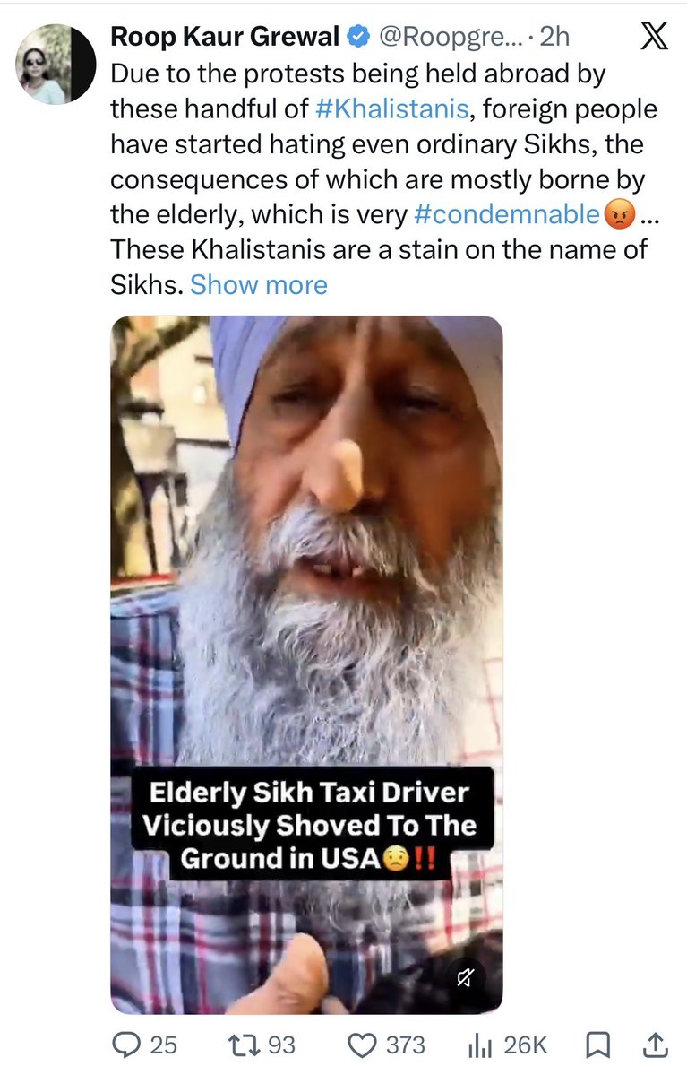 We are increasingly seeing a disturbing pattern online: when videos or reports emerge of Sikhs being targeted, harassed, or attacked in the West, pro-Indian accounts quickly flood comment sections claiming these incidents are happening because of Sikh support for Khalistan.

This