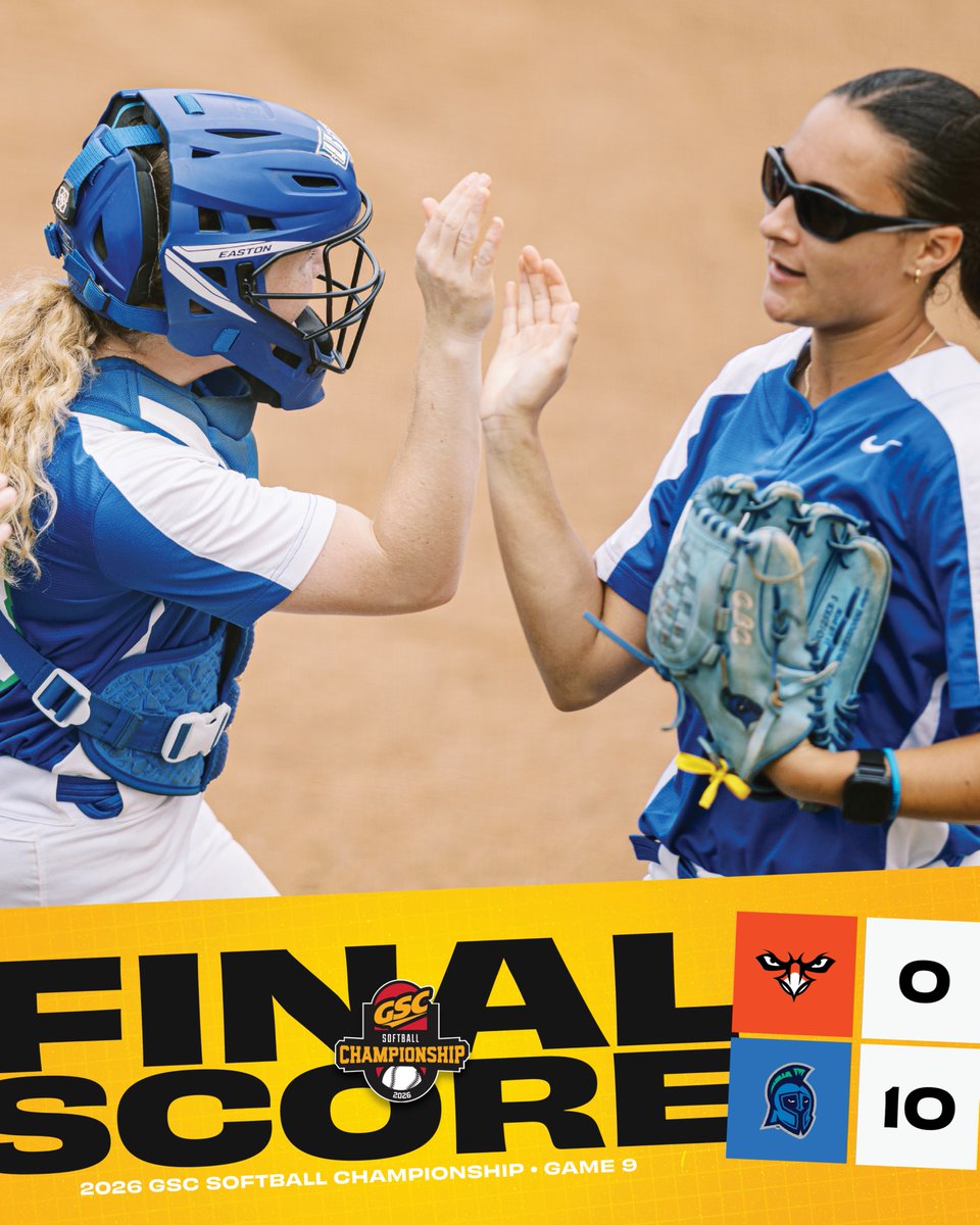 GulfSouth's tweet photo. ARGOS LOCK IT DOWN 🔒

No. 1 @UWFSoftball shutout and eliminate No. 3 AUM!

#GSCsb x #GSCchamp https://t.co/Na1Y4Hjedg