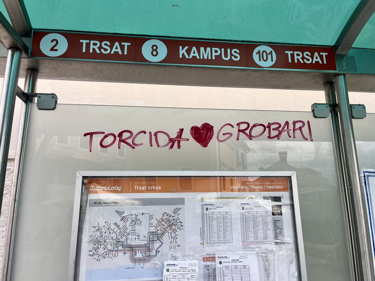goranhuber's tweet photo. Jedna sa Kvarnera
A dobro, samo nek’ se vole 😁
#trsat #rijeka 
#torcida #partizan #grobari https://t.co/UAvzWcOL9L