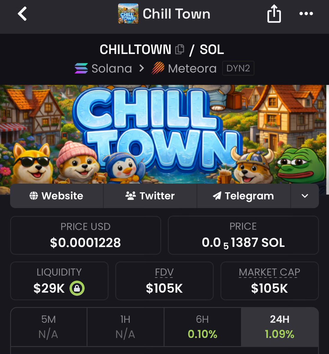 <a href="/BagCalls/">BagCalls 🎒</a> There’s always a phase where a project is underestimated before it gains traction. $ChillTown feels like it’s sitting right in that phase right now. 
CA: FeoAtVjDcpkjJo6RZRcGY4Wysvn5odLEc29FvmR1vECB