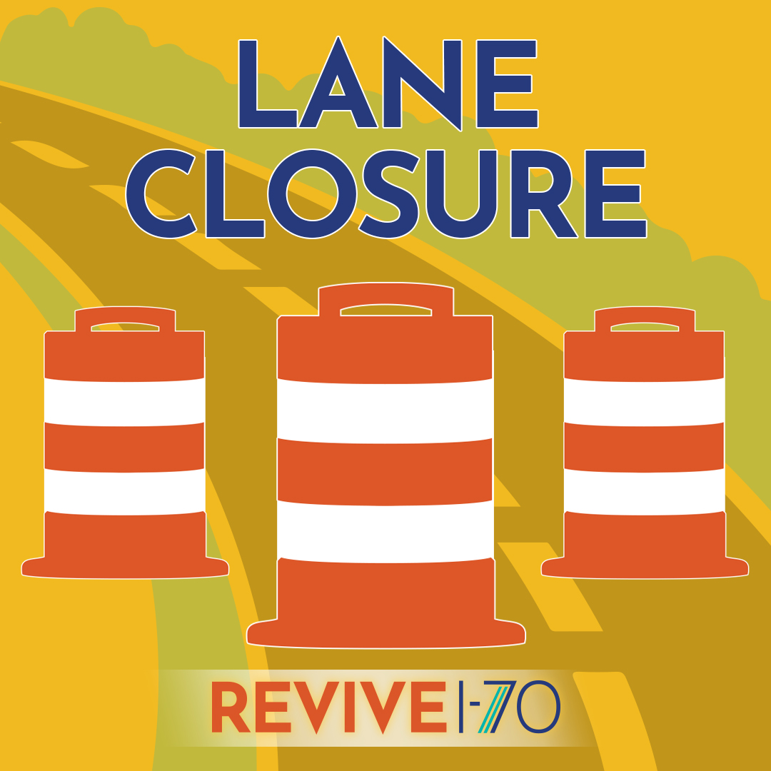 ReviveI70's tweet photo. 🚧 Heads up, drivers! 🚧 

⚠️ A section of EB I-70 is reduced to one lane between Brick Church Road/Centerville Road this weekend from 6am Saturday to 7am Monday.

⚠️ Ramps to and from U.S. 35 &amp; WB I-70 are expected to close on or after Friday, May 15. 

https://t.co/HEi3qTFwMQ🔗 https://t.co/ySvuqx71vS