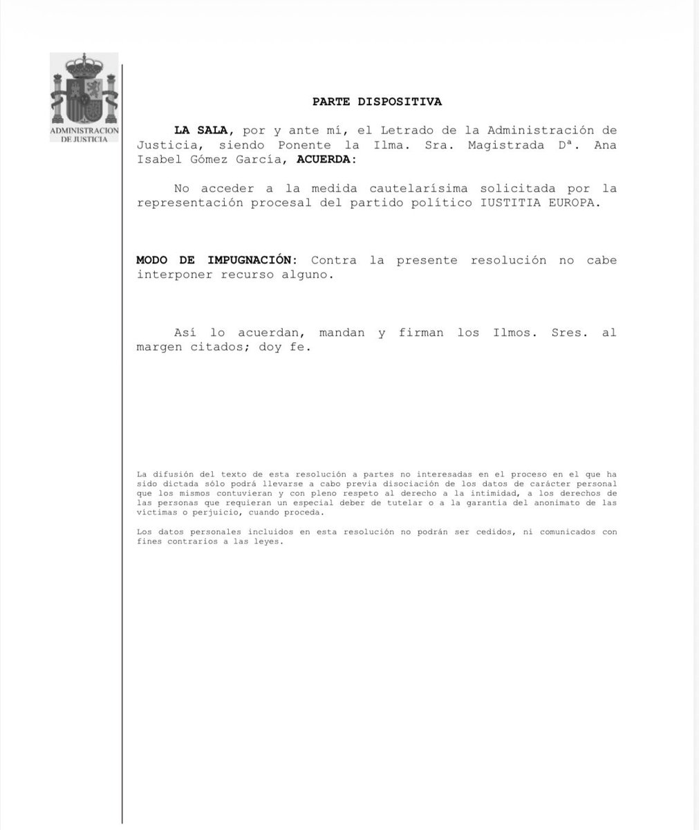 Algunos políticos de este país entre los que incluyo al presidente Clavijo, deberían leerse el auto de la sección octava de la sala de lo contencioso administrativo de la AN, que rechaza impedir que fondee el buque con brote de hantavirus. Atentos al fundamento cuarto