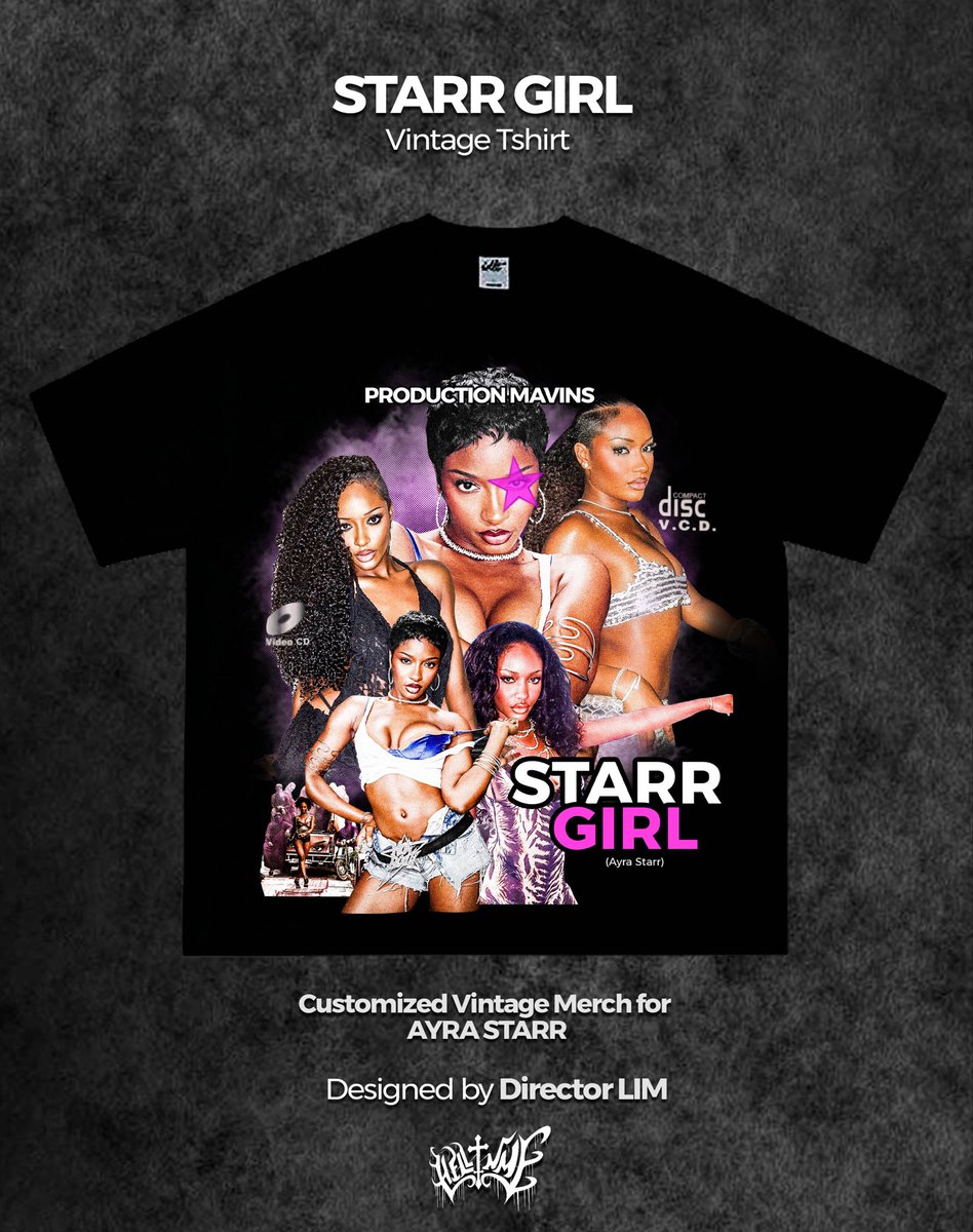 Starr girl merch designed by me. <a href="/ayrastarr/">Celestial being</a> 

Inspired by old Nollywood movie cover <a href="/MavinRecords/">MAVIN</a>