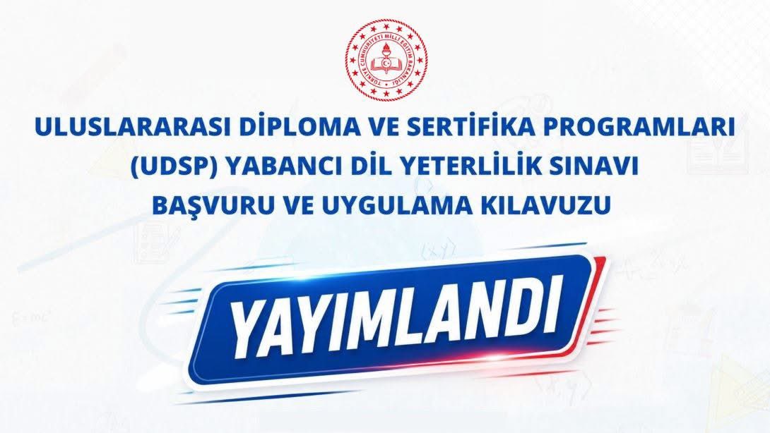 📌2026 UDSP Yabancı Dil Yeterlilik Sınavı Başvuru ve Uygulama Kılavuzu Yayımlandı

👉 meb.ai/DNMvbs