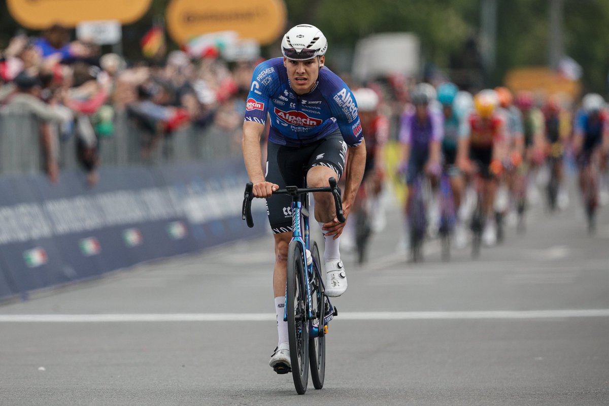 AlpecinPT's tweet photo. Medical update after first stage of @giroditalia 🇮🇹

@kaden_groves sustained abrasions to both shoulders, his calf and elbow following a heavy crash in the finale of stage 1 of the Giro d’Italia. He is, however, expected to start tomorrow’s second stage without too many issues.

Earlier in the stage, @edwPlanckaert and @JensenPlowright were also involved in a crash, but escaped without injuries. Jonas Geens also went down in the same incident as Groves, likewise without serious consequences.

#AlpecinPremierTech
