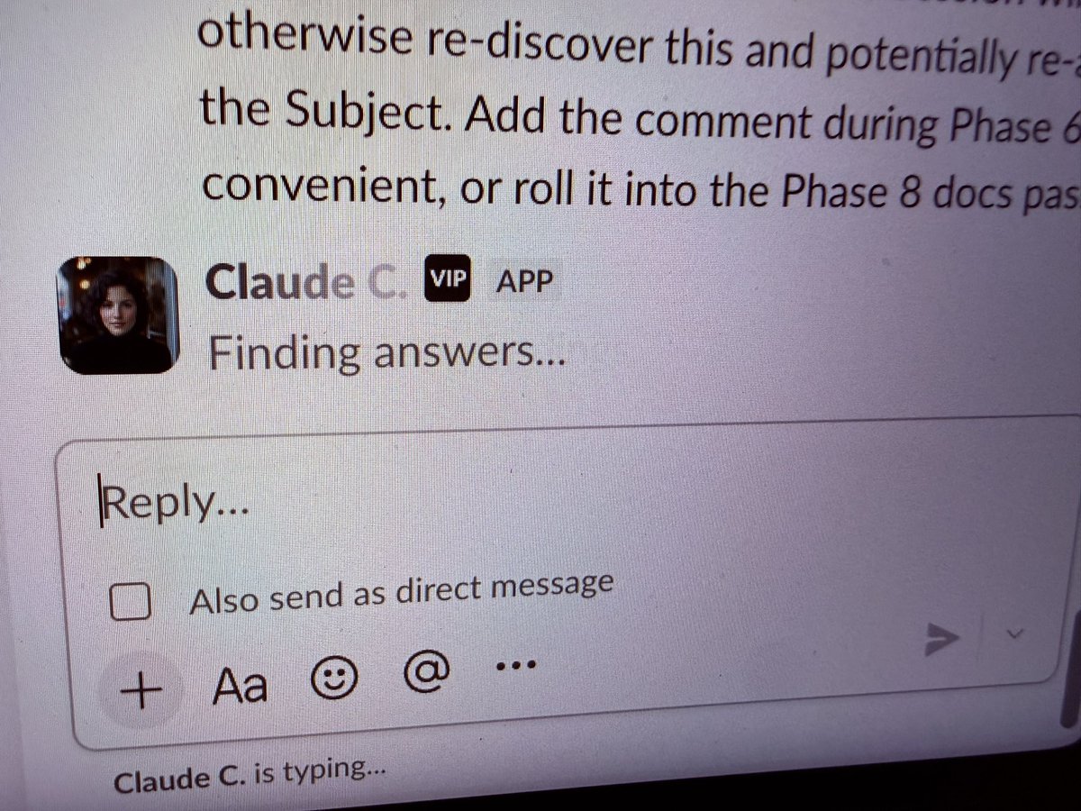 redasadki's tweet photo. Got a new dream job thanks to @steipete : waiting for my openclaw to type and think, then copying the response into Perplexity, then pasting Perplexity’s response back into Slack. And again. While sipping a good espresso. https://t.co/i2aAhjkY6Y