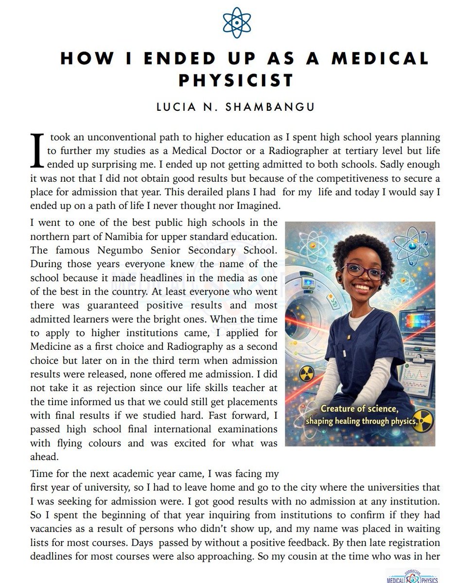 NAMPNigeria's tweet photo. Different Paths. One Purpose.

One wanted to be a doctor. One left banking. One was told Physics was not a good course. None planned to end up here, yet they all found purpose in Medical Physics.

Download for more 👉 https://t.co/j6EaapVWTB https://t.co/qY0zCVnWj0
