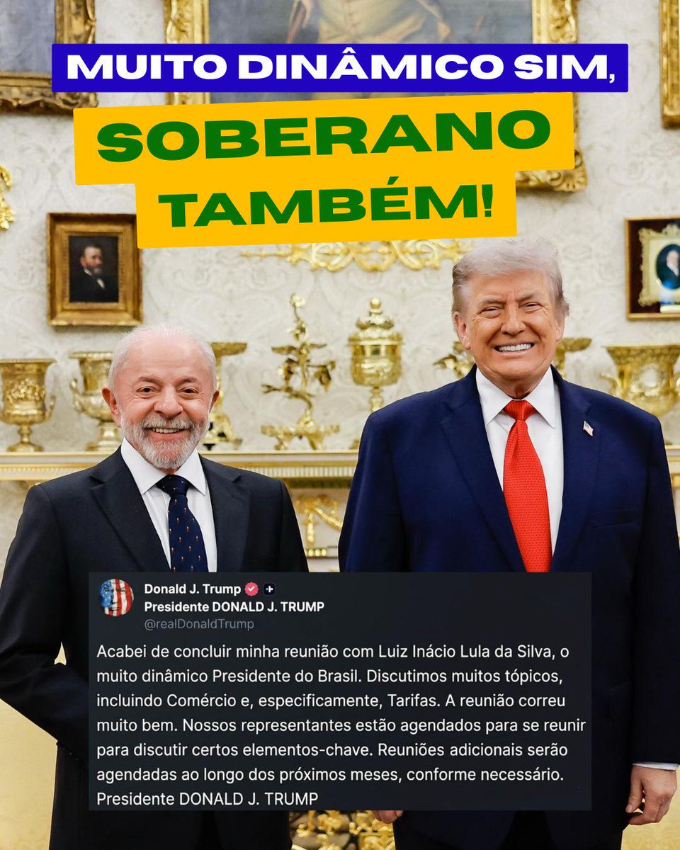 blackpt13's tweet photo. *Dinâmico &amp; soberano* ✊

Lula dialoga, constrói e negocia, tudo isso sem deixar de defender o mais importante: o desenvolvimento do nosso país e o bem-estar do nosso povo! 👏🏾

Beeem diferente da turma do Bolsonaro, né? 🎯

_Espalhe pra todo mundo saber quem é que defende o_ 🇧🇷 https://t.co/l9KW1nPgIa