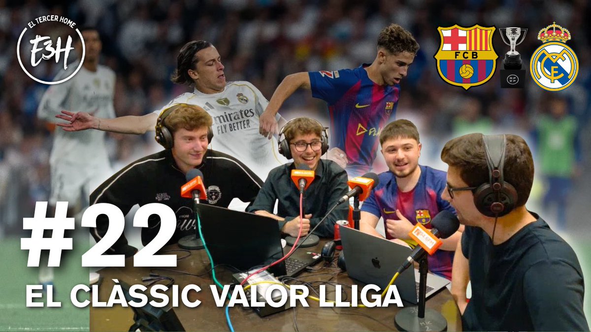 eltercerhome_'s tweet photo. Nou episodi disponible al nostre canal de YouTube! 🤩

Parlem del Clàssic, de la crisis del Madrid, de la Champions… Una mica de tot. 👀

Enllaç al vídeo: https://t.co/idLxuIZKUz https://t.co/Zeu9D6O79t