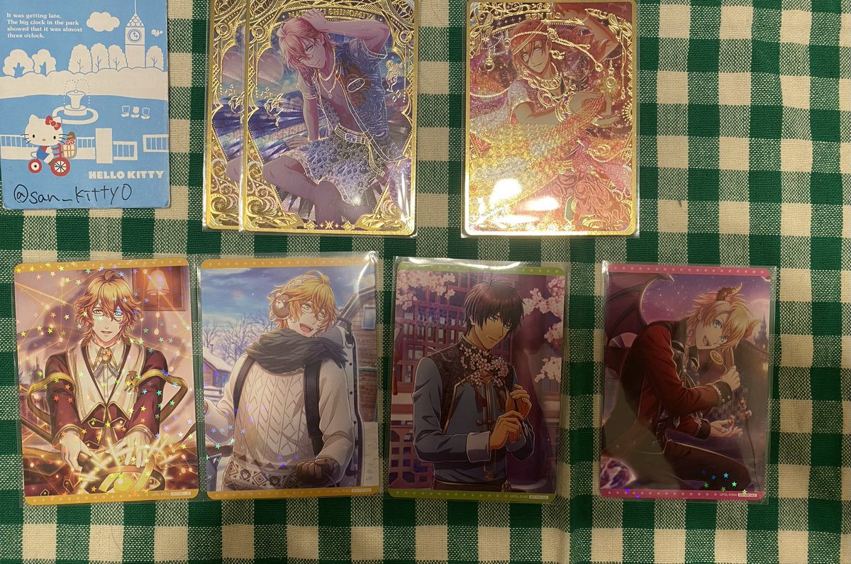 san_kitty0's tweet photo. 【交換/譲渡】うたプリ　ビジュコレ　シャニライ
求)音也、トキヤ、カミュ
190円/枚+送料
譲)那月、レン、翔、セシル、嶺二、蘭丸、藍

同レアリティ、クリアカード同士であれば断りません
友人代理のためご希望のカードに印つけて提示ください。
郵送もしくは仙台手渡し希望
お気軽にお声掛けください https://t.co/qpsEnQNONZ