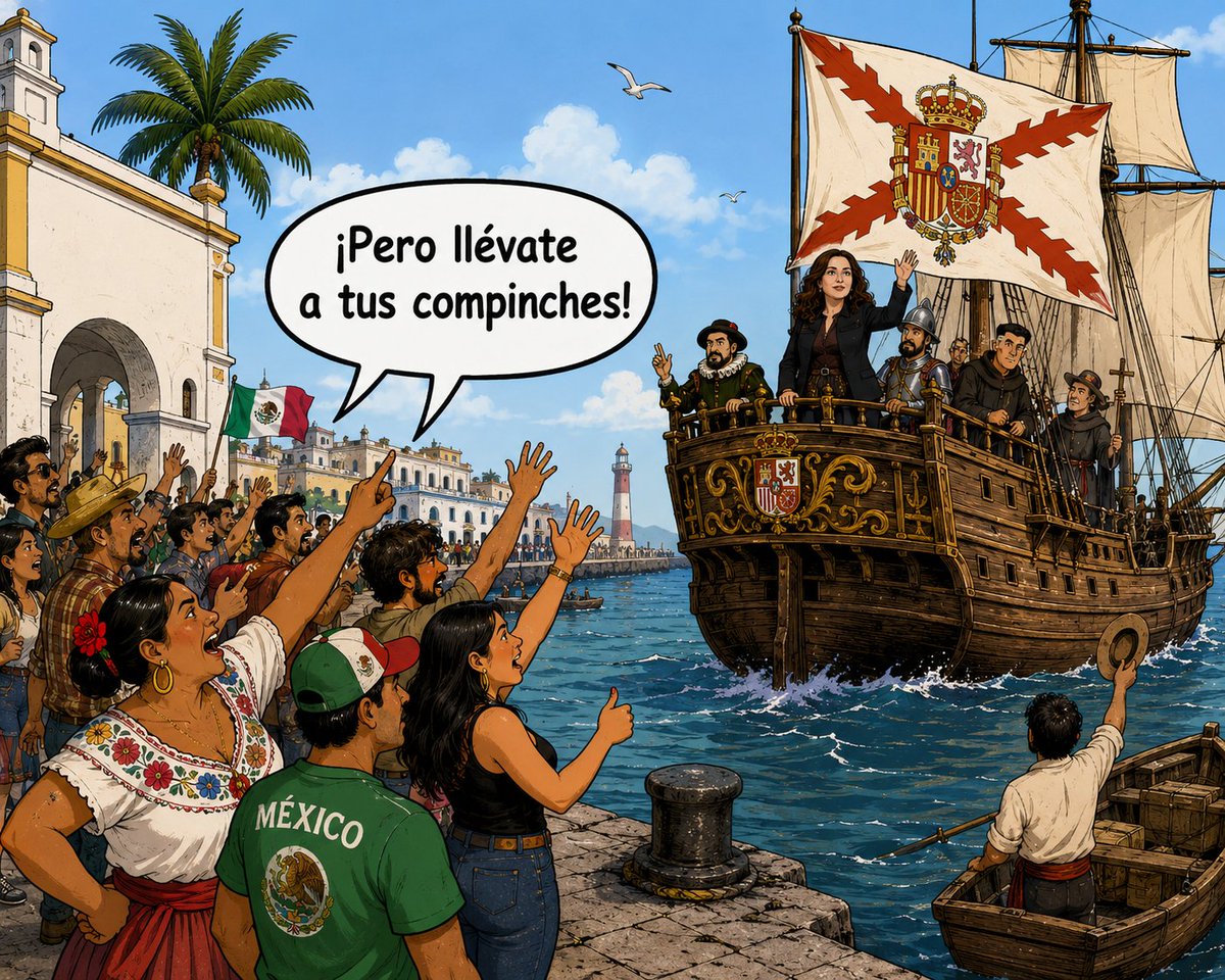¡Adiós, <a href="/IdiazAyuso/">Isabel Díaz Ayuso</a>! No vuelvas pronto. ✌️

Vuelve al siglo XVI del que llegaste, pero ¡llevate a tus compinches!