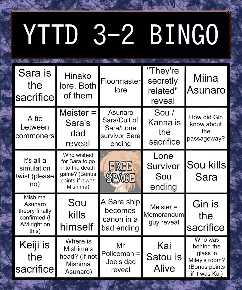 I remembered I never posted a 3-2 bingo