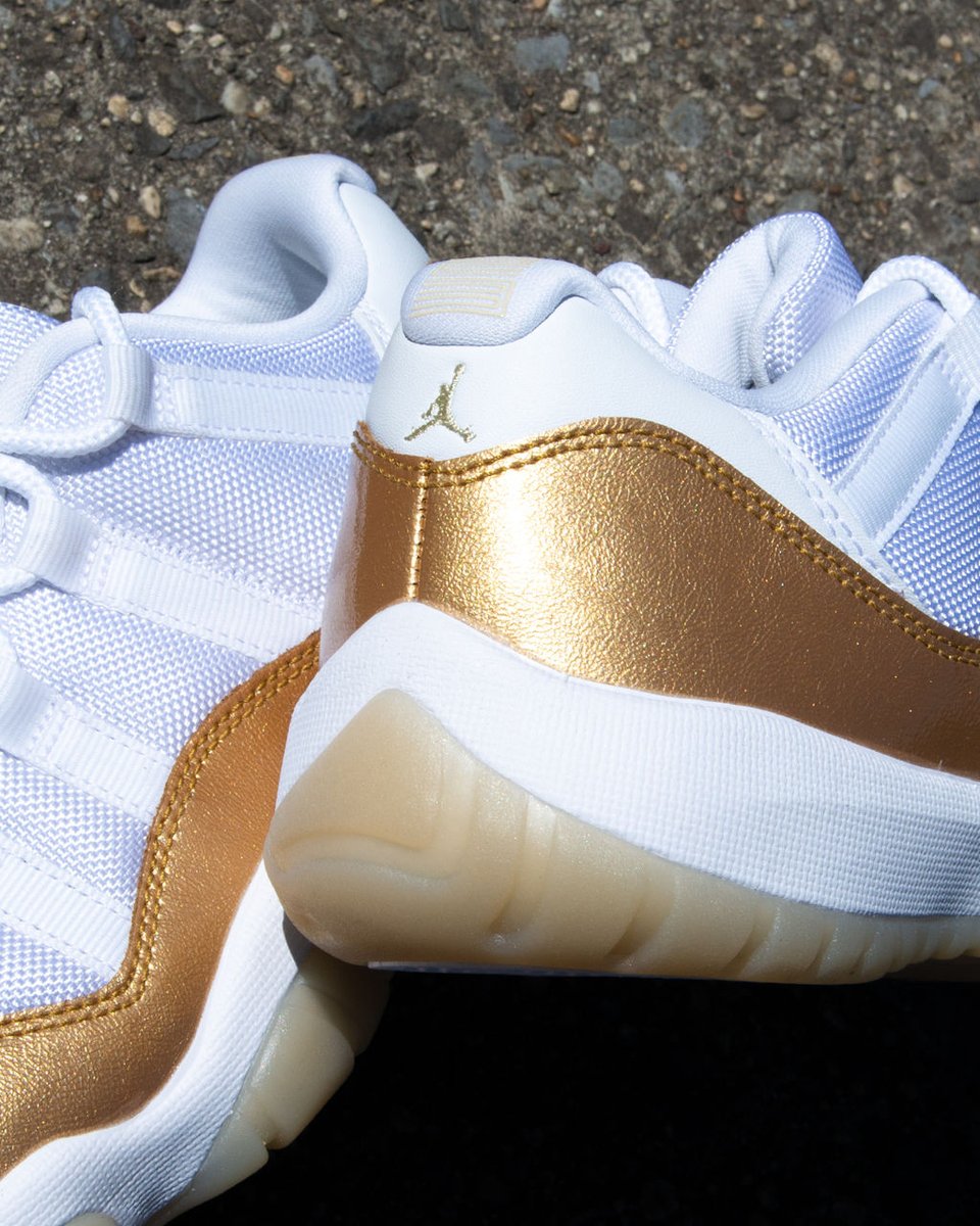 A classic with heart at the center. 💐💛 The Jordan Retro 11 Low