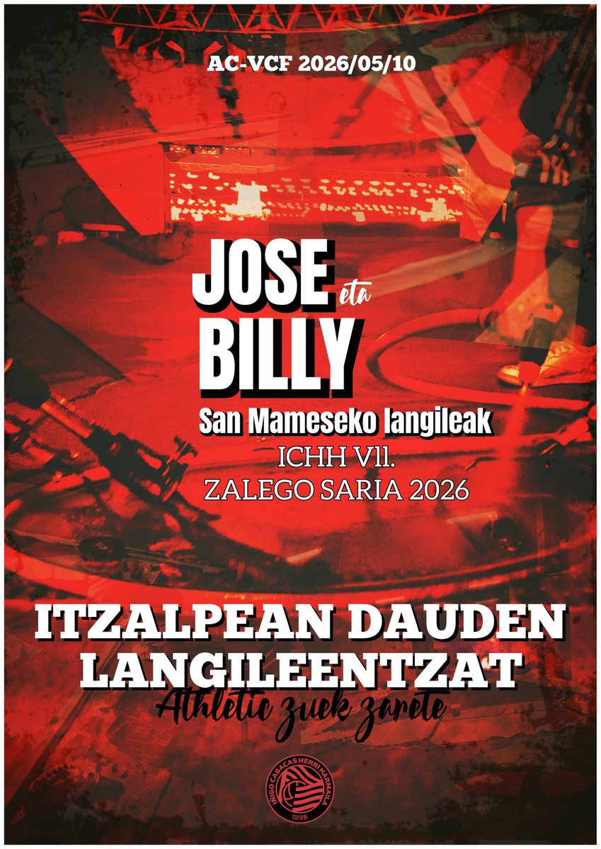 ICHHarmaila's tweet photo. ICHH VII. Zalego Saria 🔴⚪

Jose eta Billy, San Mameseko langileak.

Harmaila atontzen, tifoen materiala prestatzen, arazoak konpontzen eta finean, ametsak egia bihurtzen laguntzen diguten guztiengatik.

Itzalpeko langileak, zorionak bioi! https://t.co/eCtxJOSMWq