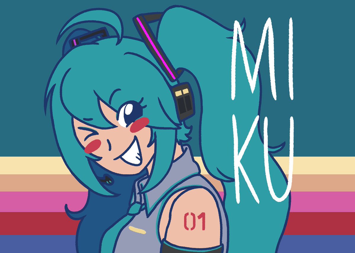 oisteal's tweet photo. Here's the print I did for #MikuExpo Newark! Had a lot of fun drawing it

#HatsuneMiku https://t.co/JtiYNZnZBB