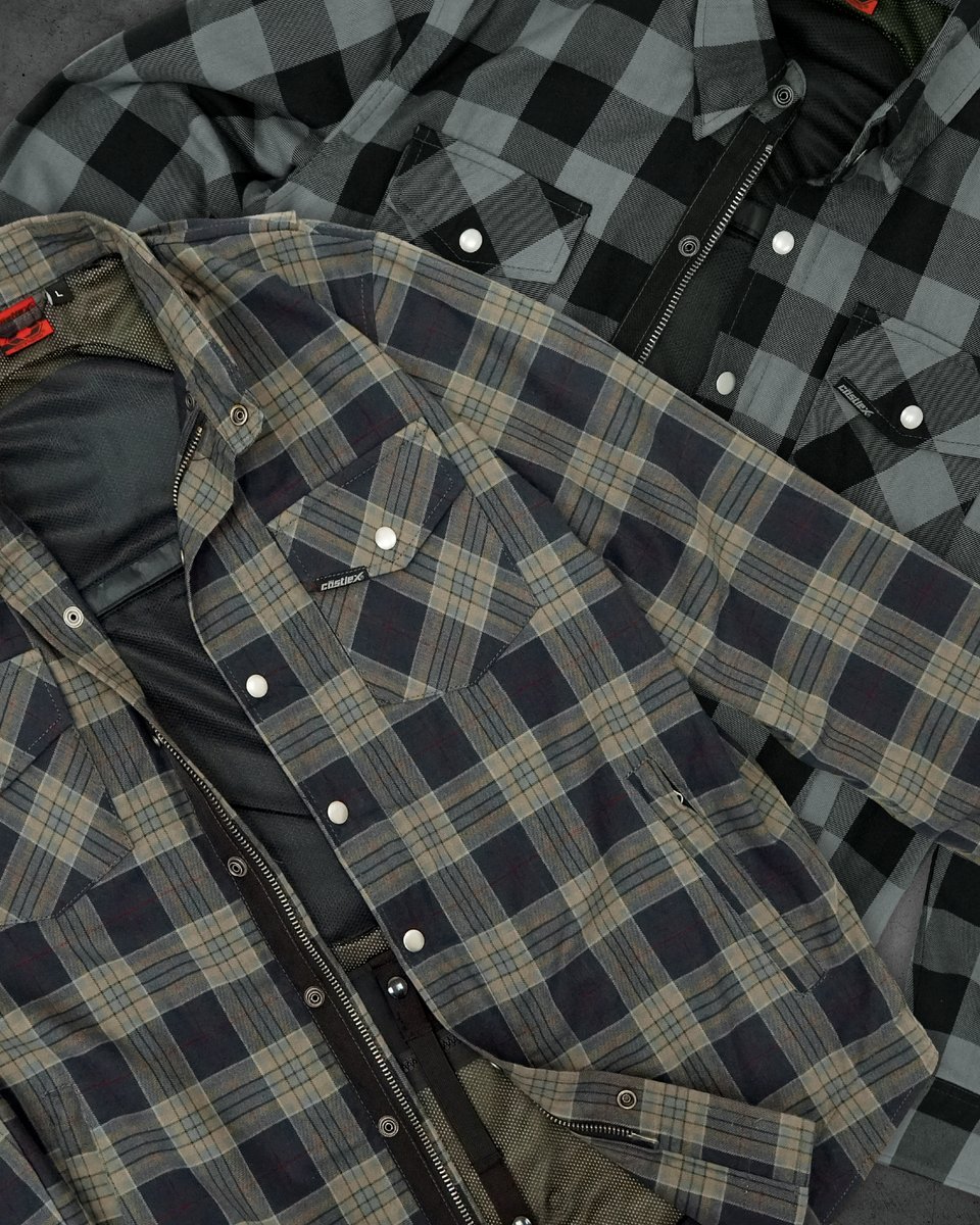 CastleXGear's tweet photo. #CastleX makes flannels?! Well yes, but they're better 😎 The Link riding shirt features a soft and breathable 100% cotton flannel outer shell with DuPont™ Kevlar® lining and for added protection, removable CE back, elbow and shoulder pads // What more could you want? ⛓️🔥🏁 👉 https://t.co/q3aihCfSe5 👈
#CastleXGear #WearTheBest #CX26