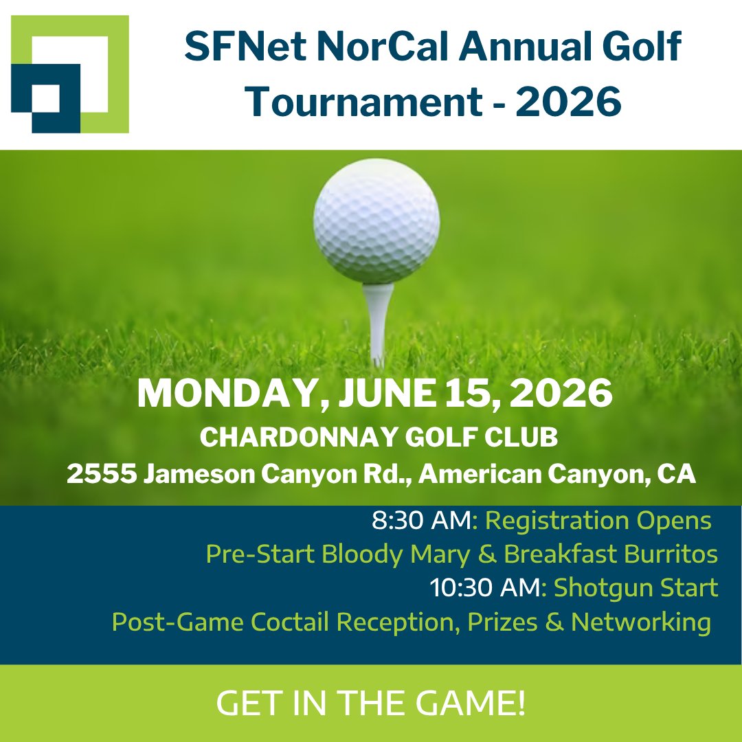 SFNet_NorCal's tweet photo. Only 1 Month 'til Tee Time! Register now for @SFNet_NorCal's Annual Golf Tourni at @ChardonnayGolf on Monday 6/15... register here for a great day of networking and fun on the Napa green: https://t.co/bUodxP02IF https://t.co/Tw7WsatLHJ