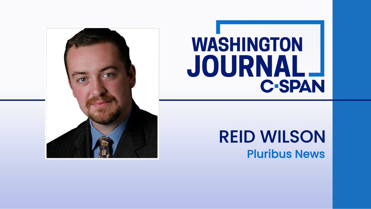 cspanwj's tweet photo. MON| Pluribus News founder and editor in chief Reid Wilson (@PoliticsReid) discusses redistricting efforts across the United States and their potential impact on the midterm elections and beyond.

Watch live at 8:00am ET! https://t.co/hS7PG8VNdl