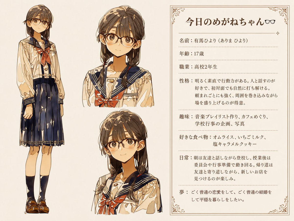 今日のめがねちゃん👓