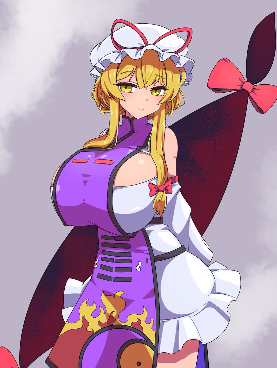 おっぱいスキマお姉さん。
お顔かわいく描けたのでは?ʕ•͡ω•ʔ 