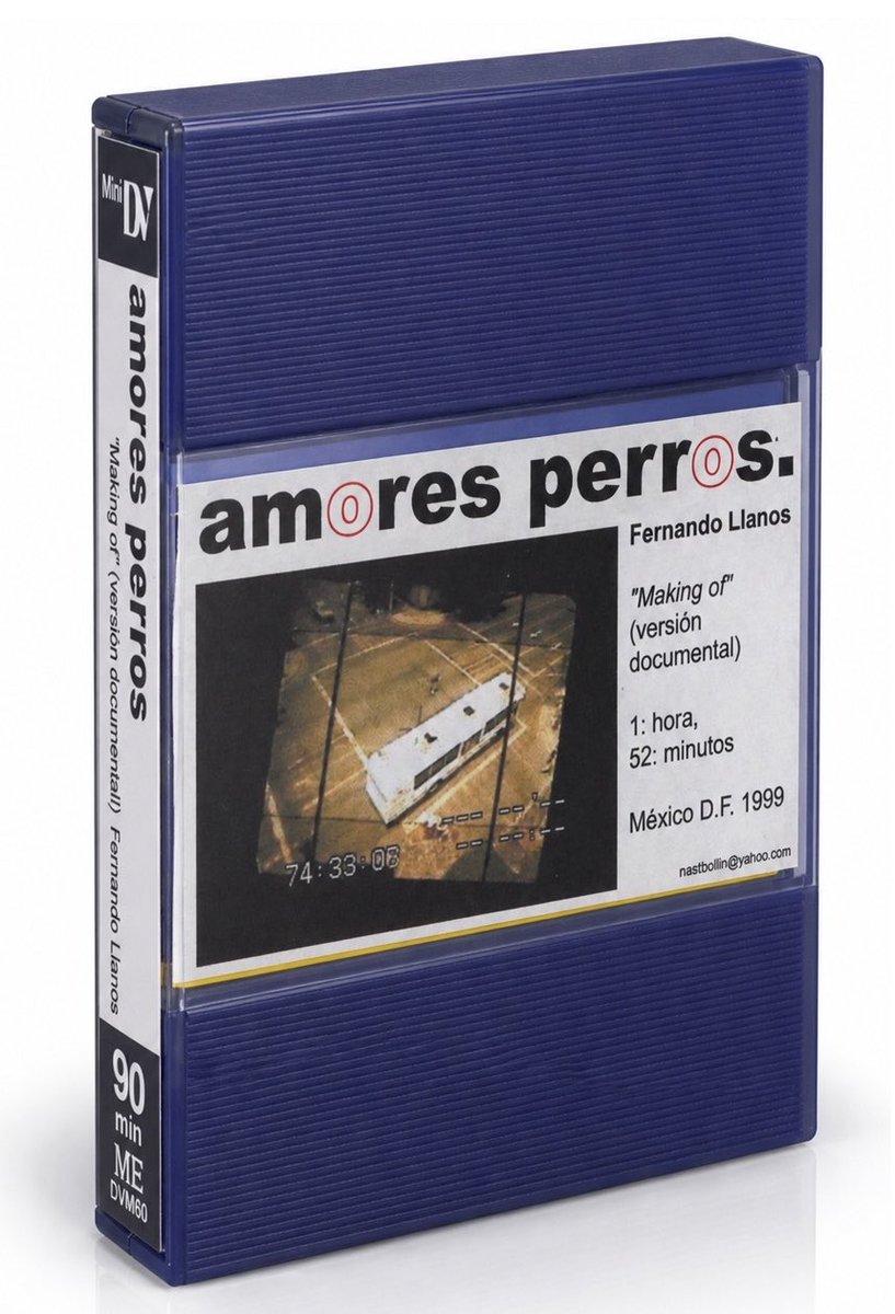 el_llanos's tweet photo. Pensándolo bien, creo que mi ópera prima no fue #Matria, fue el detrás de cámaras que hice de #AmoresPerros hace 27 años.  Grabé casi 50 horas y terminé editando un making of de 1 hora y 18 min. Este mes lo vamos a presentar en La Muestra Internacional de Documental en Los Cabos. https://t.co/GaznHPlEPc