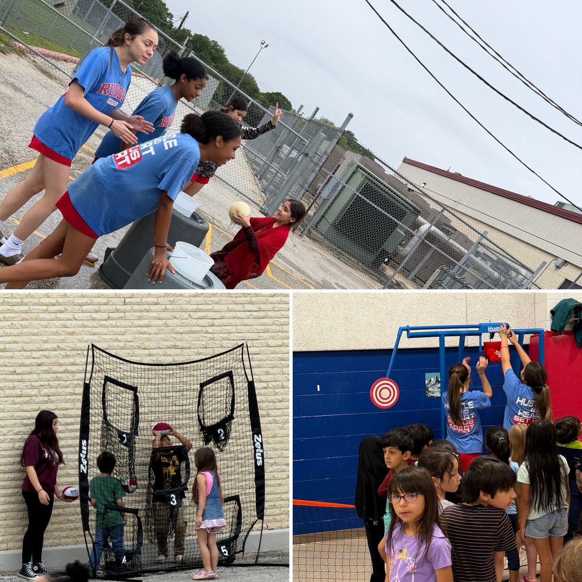 JMHS_Rams's tweet photo. Today @JMHS_Rams &amp; @RudderGirls worked together to help our #FutureRams at @NISDThornton Field Day! What a great community event with 3 levels of feeder programs working together &amp; having fun! ♥️🐏💙#RamFamily #BeyondTheGame @NISD_Athletics @EarlRudderMS @NISDMarshall @SA_Sports https://t.co/giKb0UE1Vz