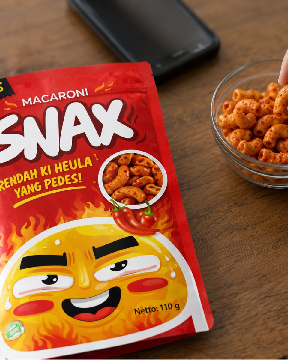 rifudesign's tweet photo. Packaging should do more than look good.

It should stop people scrolling ,and stop customers walking past the shelf.

Designed this spicy macaroni packaging concept for SNAX with a bold visual direction focused on energy, flavor, and instant recognition. 🔥

#PackagingDesign https://t.co/DHP3niy0Wz