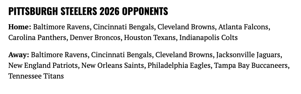 ASaunders_PGH's tweet photo. The #NFL announced that the schedule for the 2026 season will be released next Thursday, May 14.

Select standalone games will be revealed ahead of time. https://t.co/idR31qmLv5
