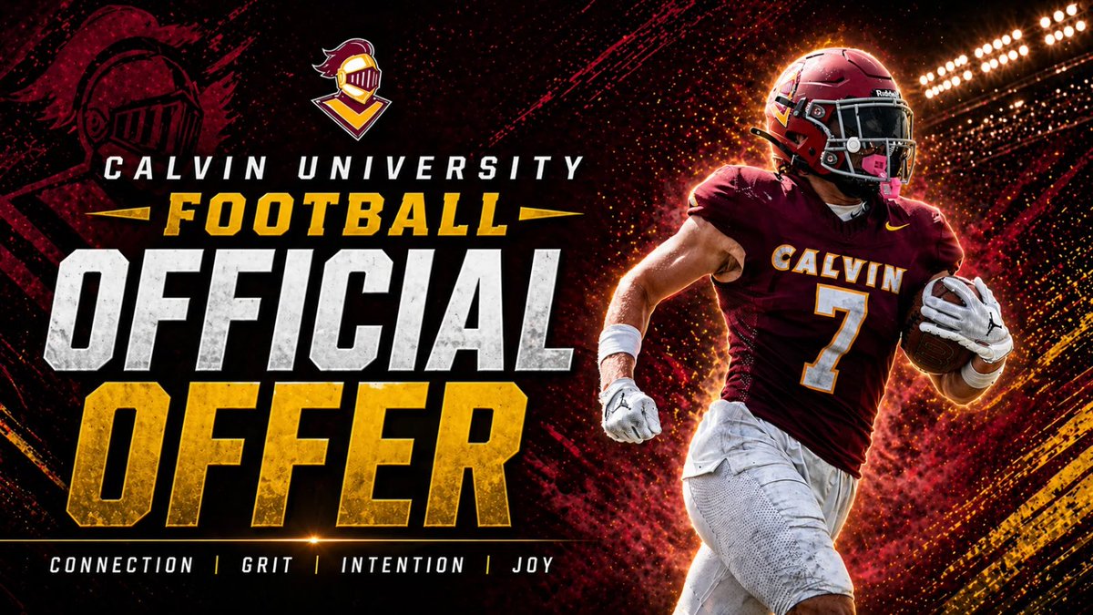 ChrisTTeloff's tweet photo. After a great conversation with @CoachJBurgess1, I’m grateful to receive an offer to play football at Calvin University!! https://t.co/S20HWZNzch