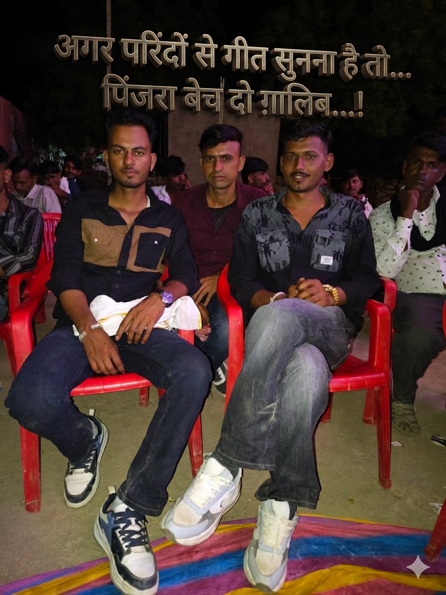 RkBoss9010's tweet photo. अगर परिंदों से गीत सुनना है तो... 
पिंजरा बेच दो ग़ालिब...! 

With @Fagna06 @Fagna06 https://t.co/hIznIZ94q3