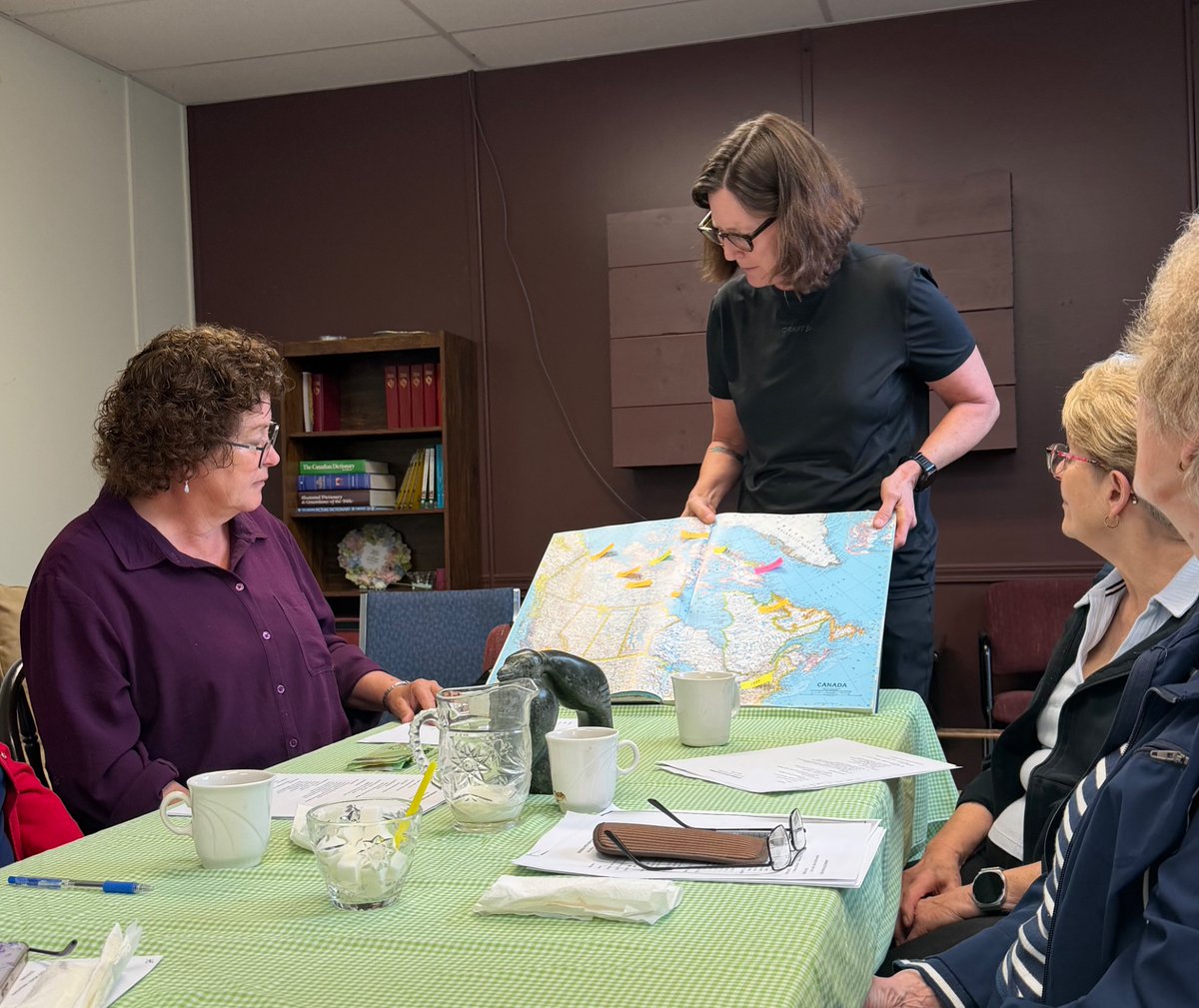 YouTravel's tweet photo. Melissa Sturko shared her fascinating memories of working in Canada’s High Arctic at the monthly #Cloverdale United Church Women’s meeting this week. 

Sadly, I had to leave early, but will catch up with her soon to get the full #story.  #UCW #Arctic #stories #UrsulaMaxwellPhotos https://t.co/PTUH04VaNw