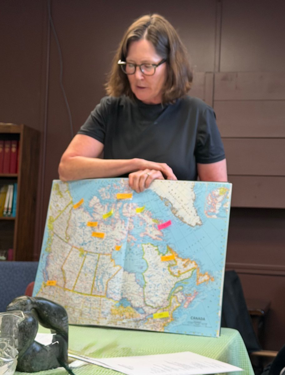 YouTravel's tweet photo. Melissa Sturko shared her fascinating memories of working in Canada’s High Arctic at the monthly #Cloverdale United Church Women’s meeting this week. 

Sadly, I had to leave early, but will catch up with her soon to get the full #story.  #UCW #Arctic #stories #UrsulaMaxwellPhotos https://t.co/PTUH04VaNw