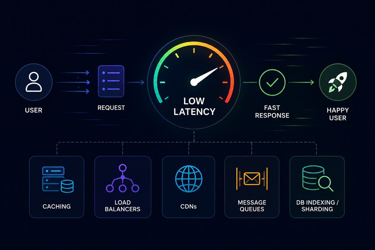 hello_techie's tweet photo. Importance of low latency in system design

#systemdesign #backend
https://t.co/H6Kzsktdcb https://t.co/Lfuyg8O9hG