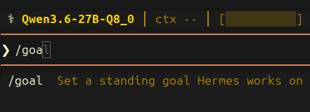 sudoingX's tweet photo. after today's spark posts, lots of you asking how the hermes agent /goal flow actually works. here's how to write a goal that actually executes.

what /goal does:
> hermes agent autonomous mode, you set the goal once, model executes without supervision, writes files, runs commands, builds, tests, iterates, closes the loop or tells you why it can't.

what to delegate:
> that one idea you've been thinking about but never started
> small broken thoughts you can't fully articulate yet
> a full feature suite you don't have time to build
> a research direction you want explored without writing it yourself
> anything where the outcome matters more than the path

how to write a goal that actually executes:
> single concrete outcome (build X, optimize Y, port Z, debug A)
> bounded scope (not "make my code better", be specific about WHICH code, what better means)
> ask for tests alongside the build (model writes tests, runs them, fixes until green)
> testable success criteria the model can self-verify (specific output, specific behavior, specific number)
> outcome-specific (X tokens/sec, Y test pass rate, Z file structure)
> include constraints (don't break existing API, keep file under N lines, use library M only)

GOOD goal examples:
> "build a multi-file html particle physics demo, 60fps minimum, write tests that verify particle count + collision math, make it pass all tests, then serve on localhost:5000"
> "port my triton kernel at /path/to/kernel.py to native CUDA C++, integrate into llama.cpp at the mmq dispatch path, benchmark vs current implementation, write a comparison report"

BAD goal examples:
> "make this faster" (which? how much faster? what's the bound?)
> "explore pytorch" (no endpoint, model loops forever)
> "design a beautiful UI" (taste calls = needs human judgment mid-run)

set the goal before bed. wake up to either receipts or a clean error log.