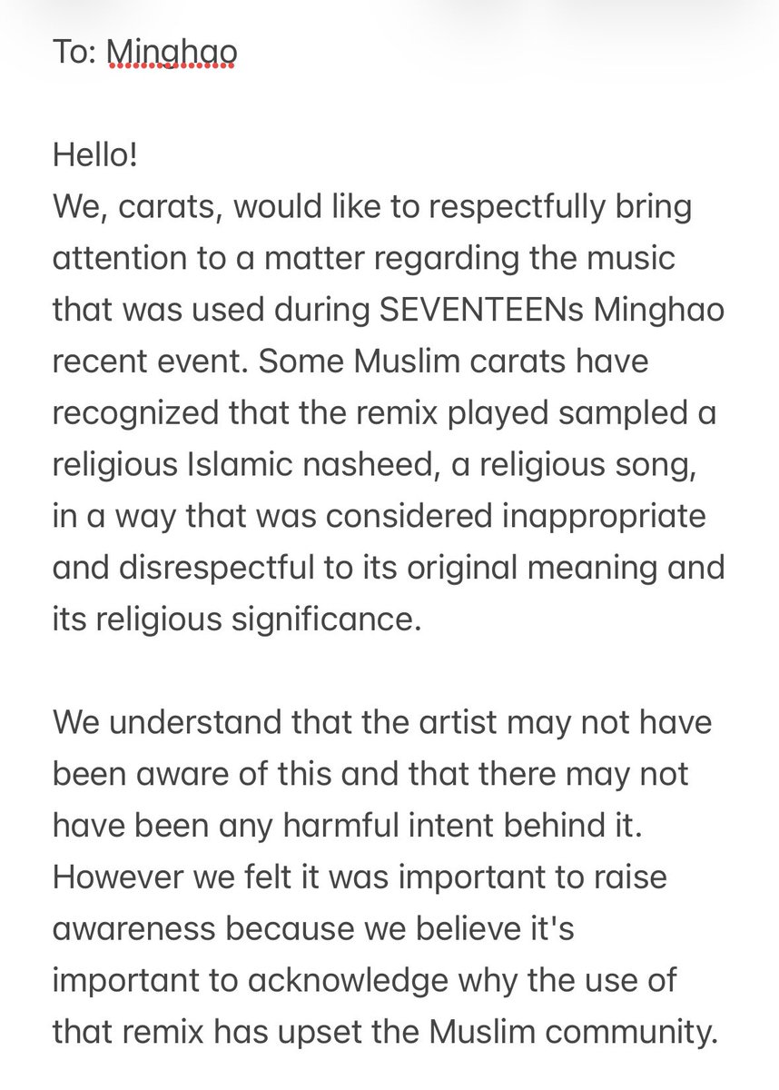 _seokminah's tweet photo. hugs to my muslim carats, we stand with you 🫂 please yeorobun keep posting the template on weverse to educate minghao (if you need the text version please dm me) https://t.co/D7BbY1OfCL