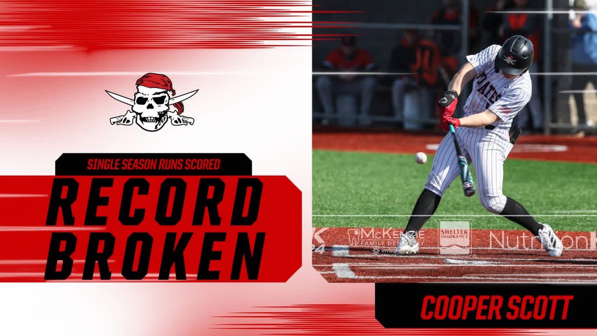PirateBullpen's tweet photo. Congrats to Cooper Scott for breaking the Single Season Runs Scored record for Hannibal Baseball. https://t.co/SEvrkhNM1x