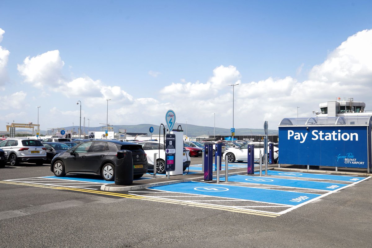 weevcharging's tweet photo. Belfast City Airport has officially been voted the 4th most EV-friendly airport,  outranking major UK hubs including Heathrow and Manchester 👏

With reliable on-site Weev EV chargers, charging up before take-off has never been easier.⚡

https://t.co/hVlSu9X6i3 

#EV https://t.co/pkNTPfSV6T