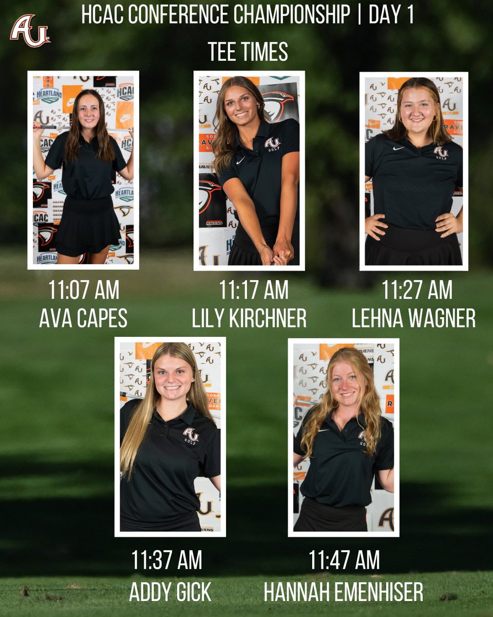 AUwgolf's tweet photo. DAY ONE!

Tee time begin at 11:07am for the first round of the HCAC Conference Tournament 🏆 Tune in on scoreboard live to cheer on our team 🧡 https://t.co/MIz2fFRKlF