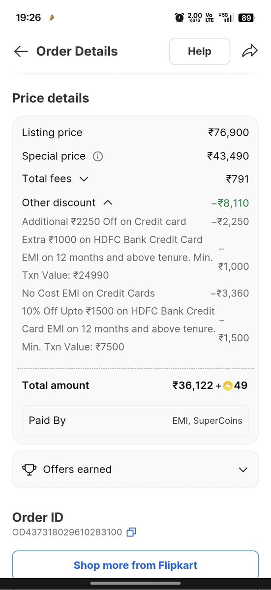 aliMubarikk's tweet photo. @Flipkart @FlipkartSupport यह कैसा फ्रॉड है? मैंने 16 अप्रैल को HDFC EMI पर ₹36,122 में AC ऑर्डर किया (Order ID: OD437318029610283100)। पहले डिलीवरी 26 अप्रैल फिर 2 मई बताई, और अब ऑर्डर कैंसिल कर दिया!
​@jagograhakjago @consumerforum_ #FlipkartFraud #ConsumerRights #UnfairTrade https://t.co/w8kc450h8u