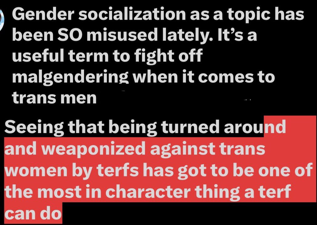 Yall also don’t realize that this kind of agab language is VERY white and conservative, what you think is really woke is actually just your way of feeling better about yourself bc you can’t live with the discomfort of being seen as more privileged than someone else.