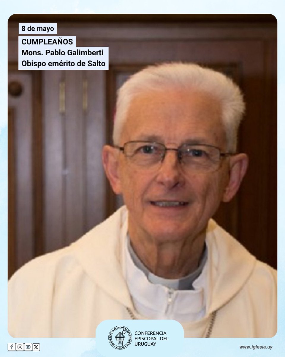 CUMPLEAÑOS
Saludamos a Mons. Pablo Galimberti en su cumpleaños. Damos gracias a Dios por sus años de vida entregada y fecunda y le pedimos que lo siga cuidando y guiando.