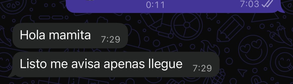 yo: jefe voy tarde como media hora 
Jenn: