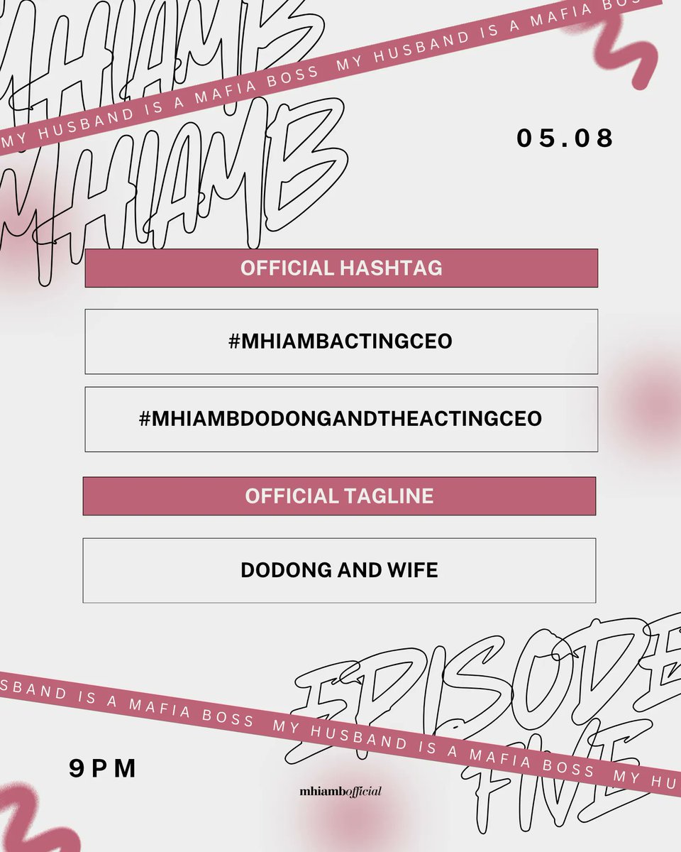 mhiambofficial's tweet photo. Ilang oras na lang ay mapapanuod na ang episode 5! Join us again for the weekly trend party later here on X. Don't forget to use the official tagline and hashtags below. 

Tagline: DODONG AND WIFE
#️⃣ MHIAMBActingCEO
#️⃣ MHIAMBDongAndTheActingCEO https://t.co/UrscIrCeho