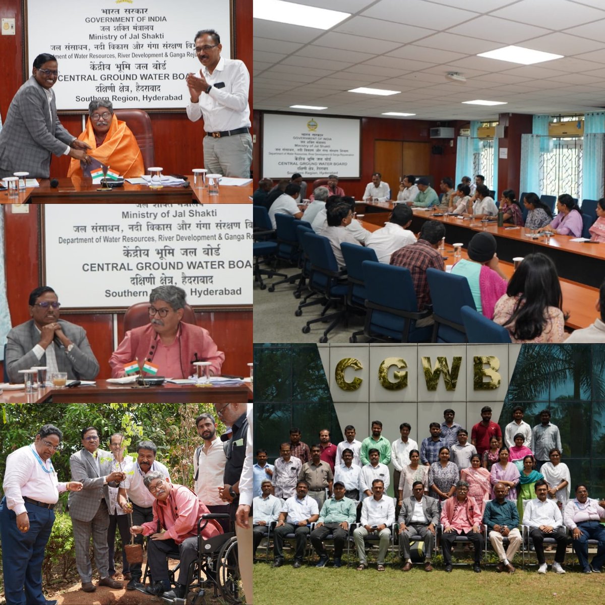 Sh. Padma Dorje Gyamba, Chairman, Godavari River Management Board (GRMB), visited CGWB, SR on 08/05/2026 along with 12 GRMB delegatates.