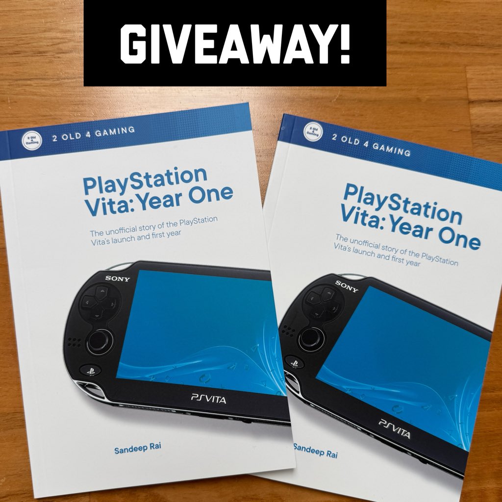 🚨🚨Giveaway!!🚨🚨
While doing a clear out, I found a some copies of my 1st book: “PlayStation Vita: Year One.” I wrote it back in 2017 as part of my series of books chronicling the history of the PSVita. 

If you’d like to win a copy: follow and comment with your fave Vita game!