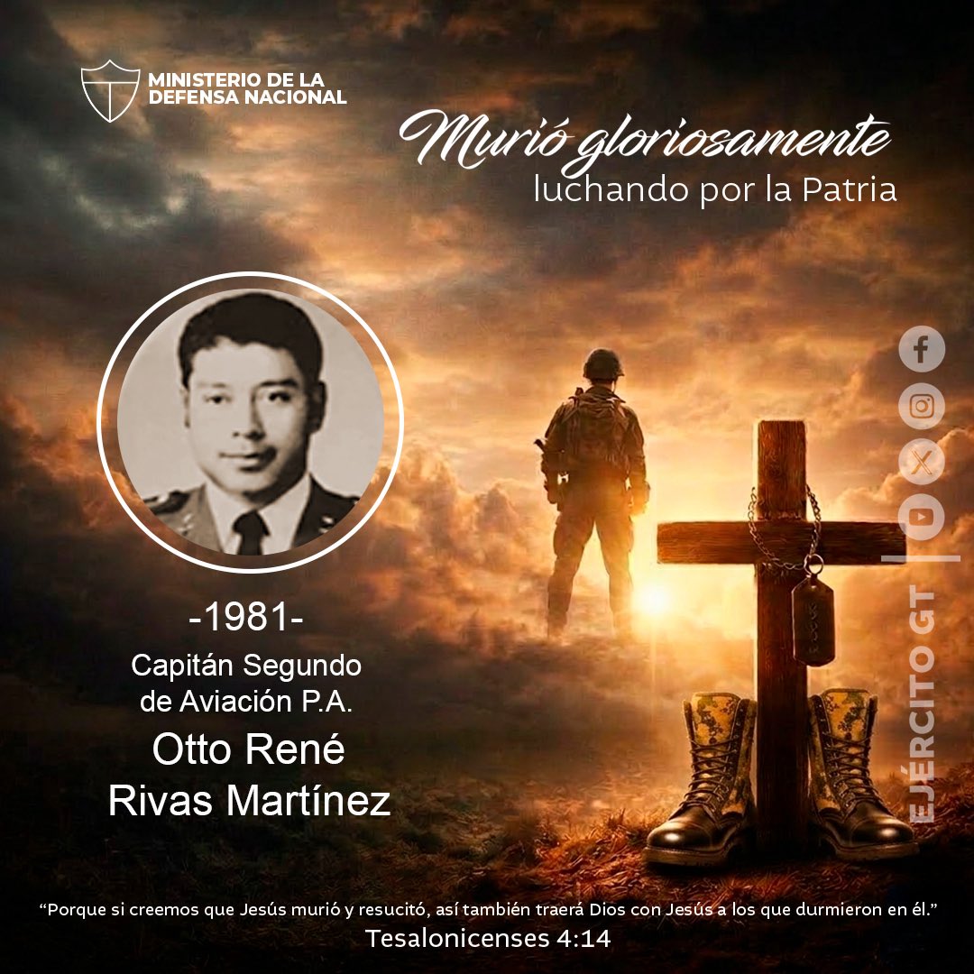 Héroe caído en el cumplimiento del deber en 1981.

Su entrega y sacrificio permanecen como ejemplo de honor, lealtad y amor a la patria. 🇬🇹🕊️