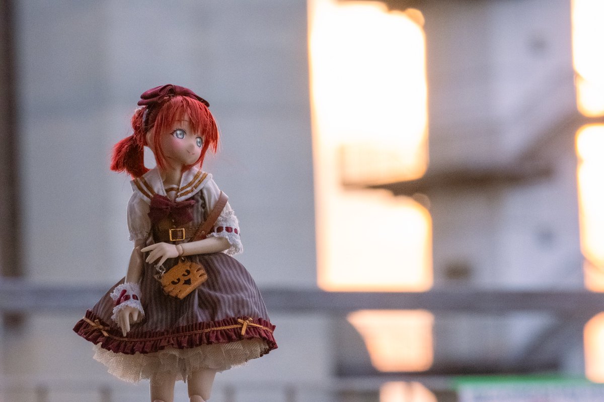 ルビィちゃんと沼津港「びゅうお」の夕陽。 #黒澤ルビィ