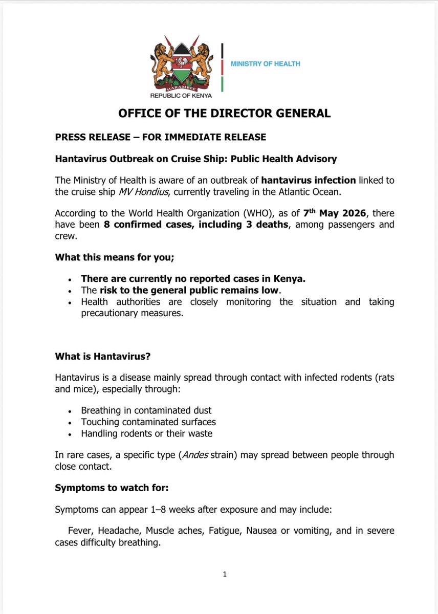 Ministry of Health tweet media