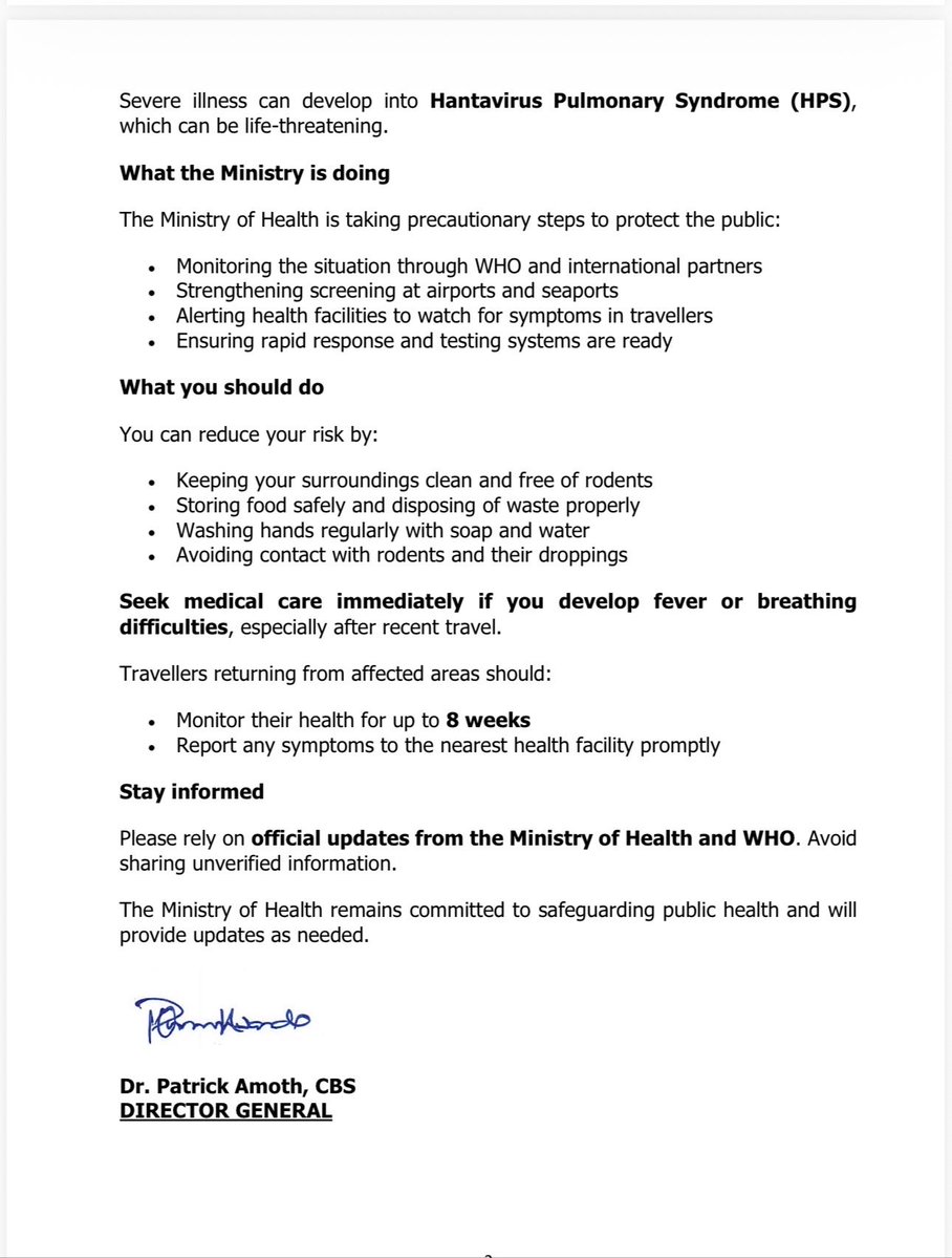 Ministry of Health tweet media